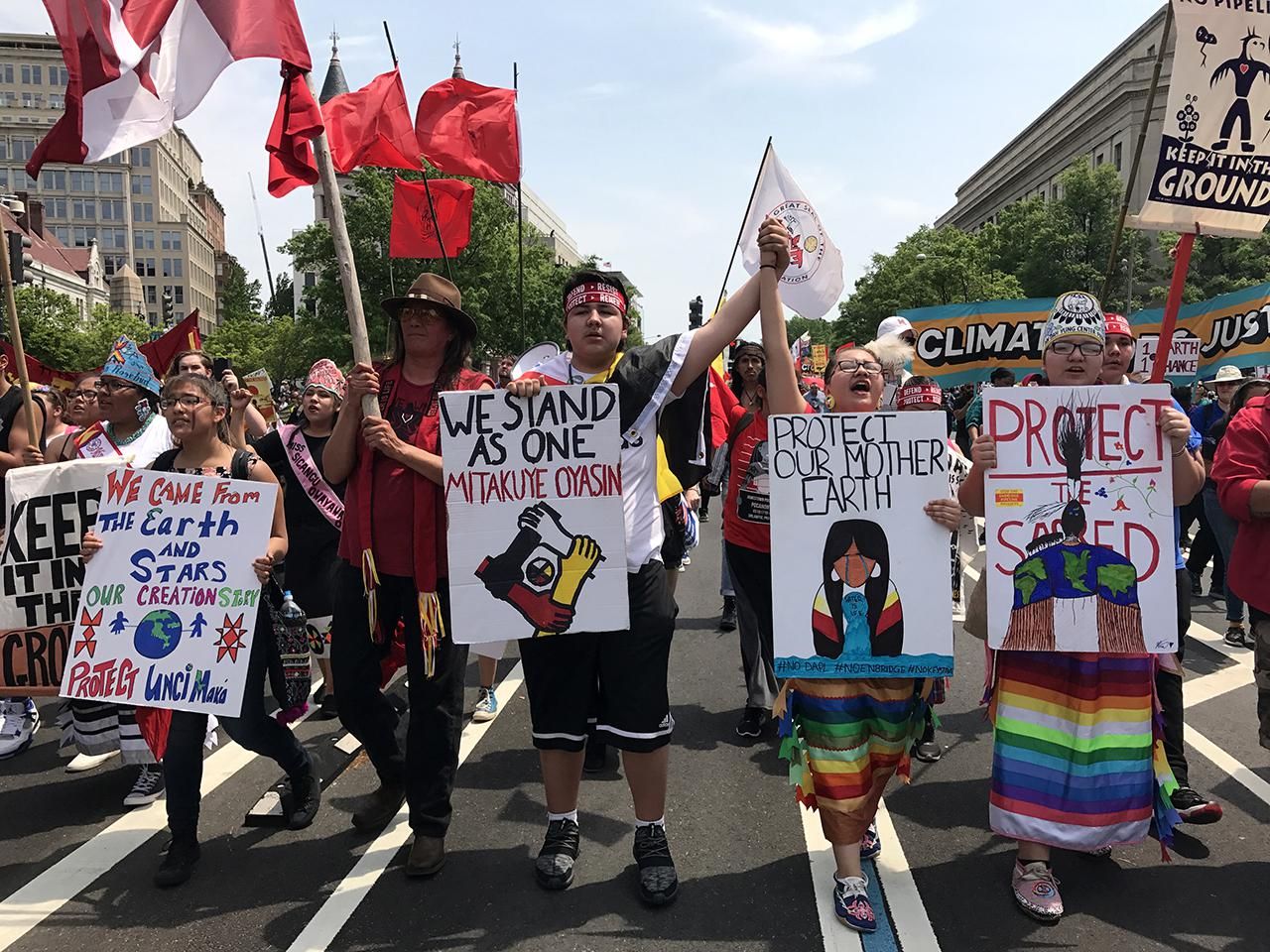 climate protest in DC.