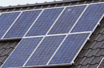 close-up shot of solar panels