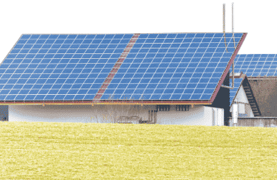 entire roof installed with solar panels