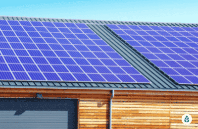 solar panels on a house roof